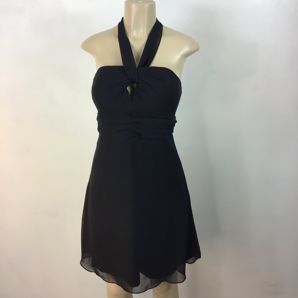 White House Black Market black chiffon cocktail Dress Size 4